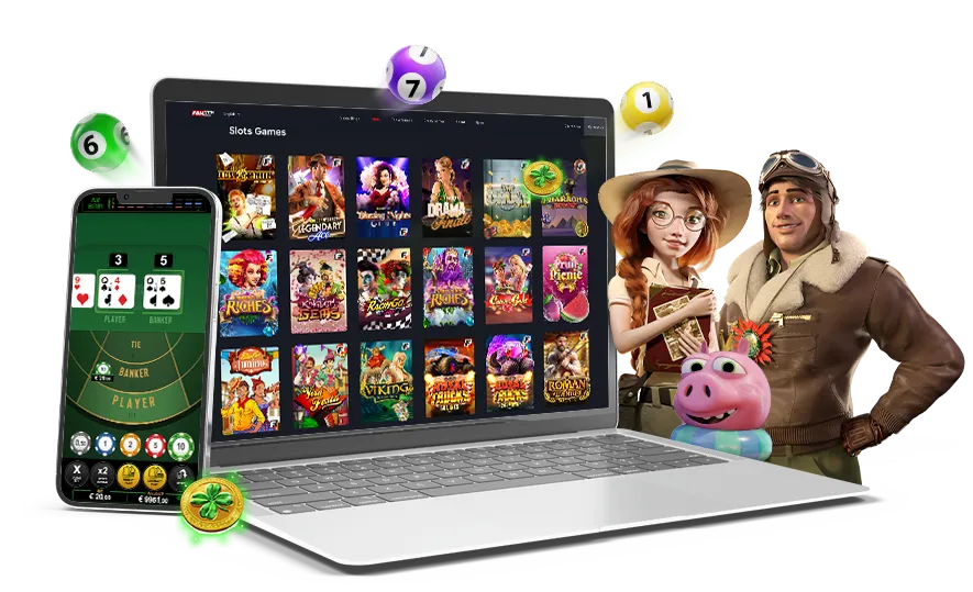 A mockup with FBMDS online casino games to show an example of the online casino games offered in the FBM Group